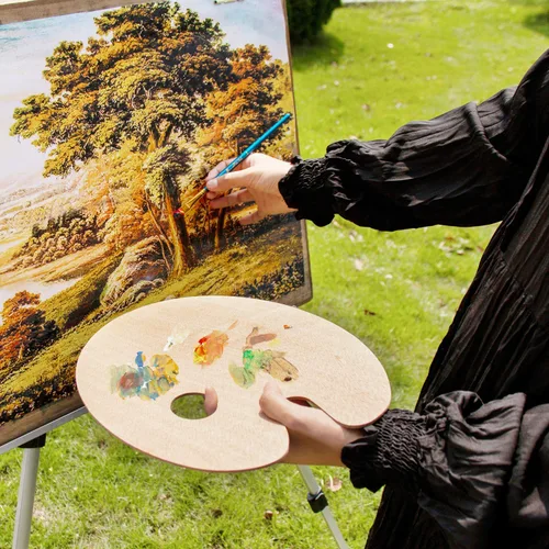 Miniatura 8 de Mr. Pen - Paleta de pintura de madera, paquete de 2, paleta de artista, paleta de pintura, paleta de pintura al óleo