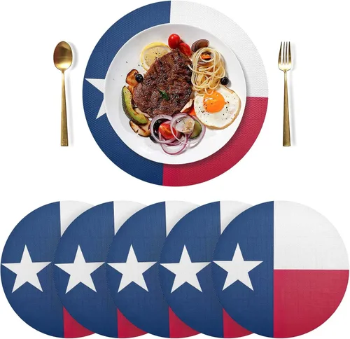 Miniatura 14 de Agender Pride Flag Round Placemats 15 Inch Seasonal Table Mats Decorative Table Mats for Home Kitchen Holiday Decoration