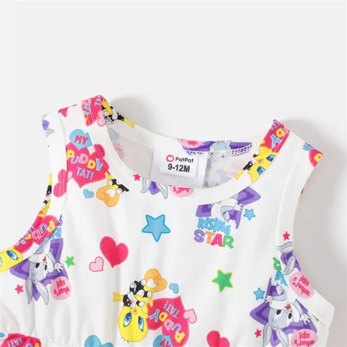 Miniatura 4 de Looney Tunes - Conjunto de vestido y cárdigan para niñas pequeñas, vestido sin mangas y cárdigan de manga larga