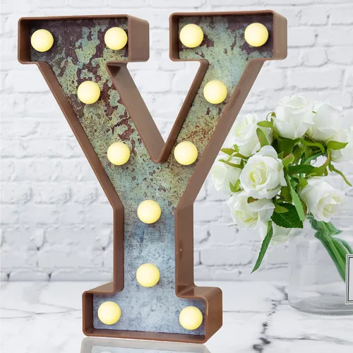 Miniatura 12 de Elnsivo - Letras con luces LED, efecto a hierro
