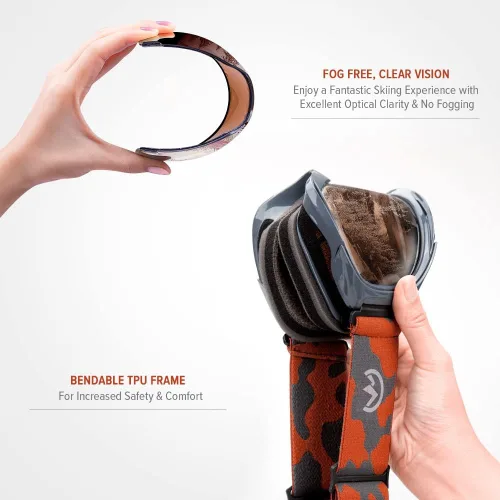 Miniatura 57 de OutdoorMaster OTG Gafas de esquí – Gafas sobre lentes para esquí y snowboard para hombres, mujeres y jóvenes – 100% de protección UV A1-vlt 46%