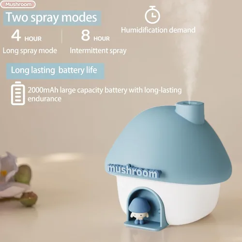 Miniatura 5 de Humidificador para dormitorio, humidificador portátil, humidificadores de bebé con 7 modos de iluminación de ambiente de puesta de sol y 2 modos