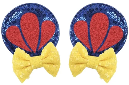 Miniatura 16 de CLGIFT Diadema para el pelo, Minnie Ears para bebé/niño pequeño, diadema flexible, lentejuelas en ambos lados, lilo, niñas