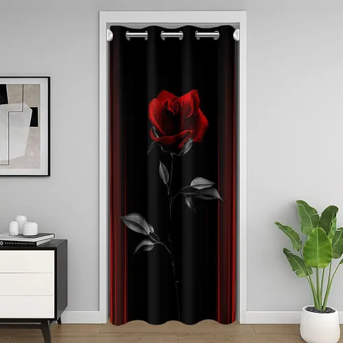 Miniatura 11 de Feelyou Cortina de puerta con ecuación matemática, privacidad, 1 panel, 34 x 80 pulgadas, espacio exterior, galaxia, 30% a 50% opaco, aislamiento