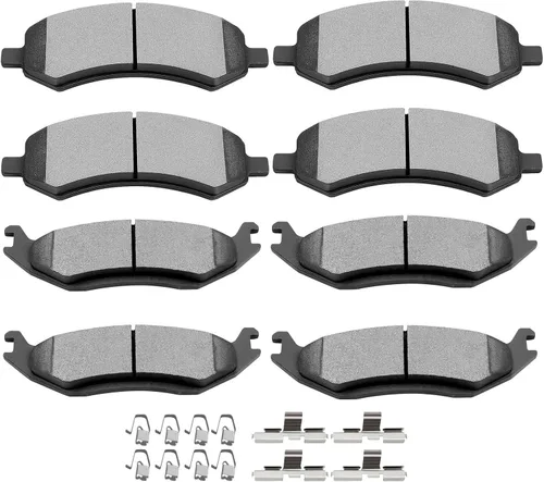 Miniatura 9 de SCITOO - Juego de 8 pastillas de freno de cerámica, para Infiniti EX35, EX37, FX35, FX37, FX45, G25, G35, G37, M35h, M37, M37, M56, Q40, Q70L, QX50