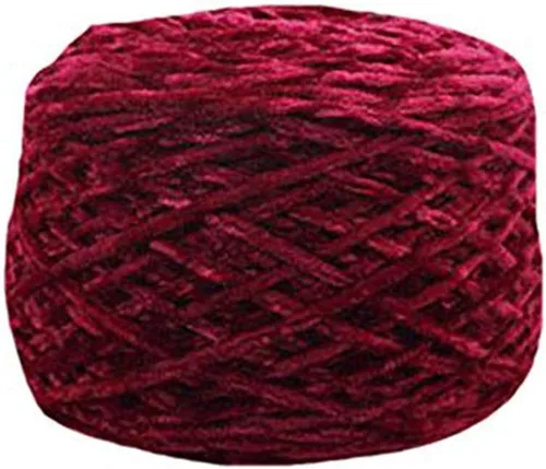 Miniatura 9 de Hilo de chenilla de 8 oz/250 g, hilo de chenilla de terciopelo para bricolaje, hilo de chenilla marrón café de lujo voluminoso para bufanda