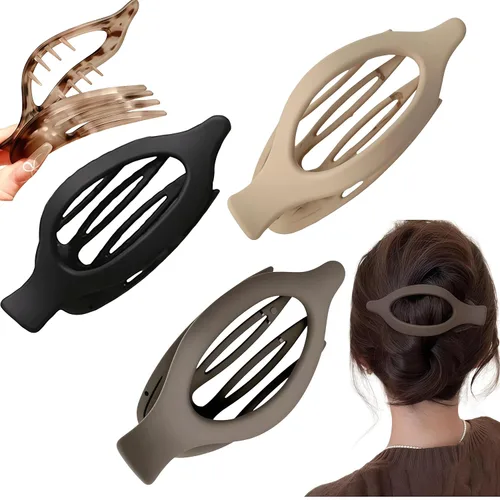 Miniatura 10 de Pinzas planas para el cabello para mujeres - 2026 Nuevas pinzas de garra planas para mujeres, pinzas de pico de pato para cabello grueso o fino