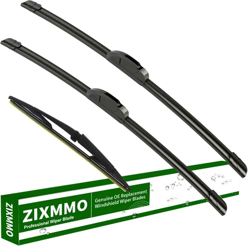 Miniatura 25 de Juego de 3 limpiaparabrisas de 24 + 17 pulgadas con limpiaparabrisas trasero de 12 pulgadas de repuesto para Toyota Rav4 2006-2012, calidad original
