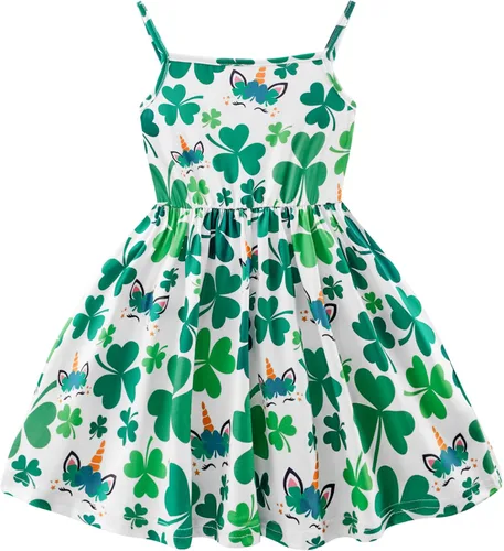 Miniatura 85 de Vestido de verano para niños pequeños, con diseño de dinosaurio, sin espalda, con lazo, vestido de playa de cumpleaños
