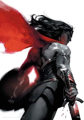 Miniatura 8 de MIGHTYPRINT DC Comics - Wonder Woman - Collage de cómics de la Liga de la Justicia - Arte de pared duradero de 17 x 24 pulgadas, no hecho de papel