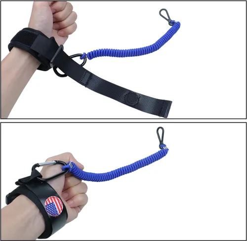 Miniatura 6 de Boat Kill Switch Lanyards Wrist Strap, Jet Ski Key Lanyard Fit for Mercruiser Marine Outboard Negro&azul