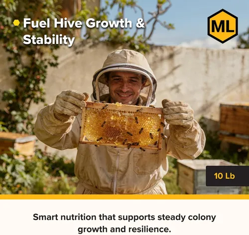 Miniatura 8 de Mann Lake Bee-Pro Patties, Mejoradas con Ayuda Digestiva Pro Health, Impulsa la Producción de Crías, Sustituto Proteico de Polen, 10 Libras