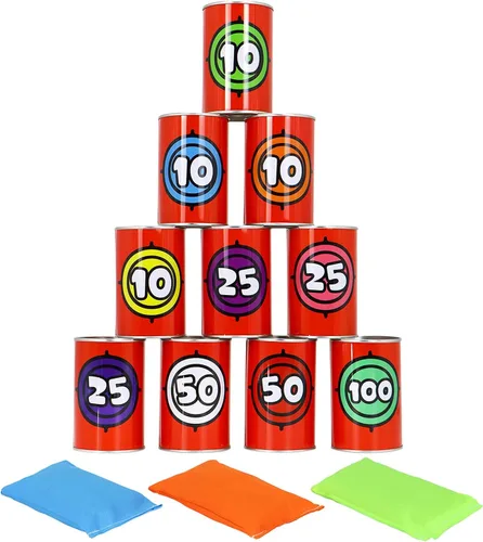 Miniatura 2 de JOYIN Juego de 13 piezas de puf para fiesta de carnaval, lata resistente de derribo, fiesta de Pascua de cumpleaños, familia, los mejores juegos al