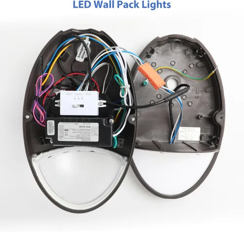 Miniatura 8 de dephen Paquete de luz LED de emergencia de 15 W con batería de reserva y fotocélula, paquete de pared del atardecer al amanecer 3500K/4000K/5000K