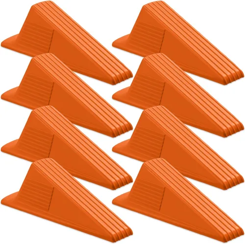 Miniatura 8 de Frienda 4 Piezas Topes de Puerta Jumbo Resistentes Tope de Puerta Alto hasta 2 pulgadas Cuña Alta TPR Cuña Grande Apilable Gran Tope de Goma