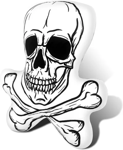 Almohada de felpa de calavera de 14 pulgadas, almohada de felpa con forma de huesos para decoración de habitación, muñeca abrazadora, regalos suaves