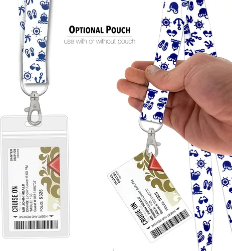 Miniatura 7 de Cruise On Cordones para tarjetas de crucero (paquete de 2) en 2026 y 2027, cordón de crucero con soporte para identificación, tarjeta de Blanco