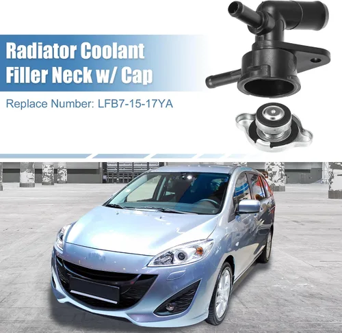 Miniatura 2 de uxcell No.LFB7-15-17YA Cuello de relleno del radiador del motor con tapa completamente sellada para Mazda 5 2.3L L4 2006-2010 Tubo de agua