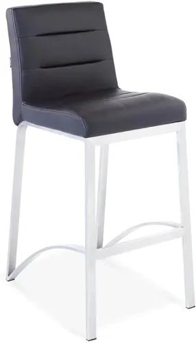 Miniatura 3 de Zuri Furniture Lynx Taburete de bar contemporáneo con base de metal, color negro