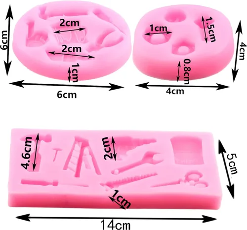 Miniatura 4 de Mujiang Herramientas de construcción Fondant Moldes de silicona para chocolate Candy Sugarcraft Cupcake Topper Cake Decorating