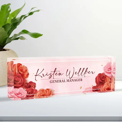 Miniatura 25 de Placa de Nombre Personalizada para Escritorio, Placa de Nombre de Escritorio Personalizada, Placa de Nombre Acrílica Personalizada para Oficina