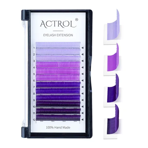Miniatura 28 de Extensiones de pestañas de colores Easy Fan de 0.354-0.630 in, mezcla de blanco, rizo D, fácil de abanear, 0.003 in, suministros de pestañas