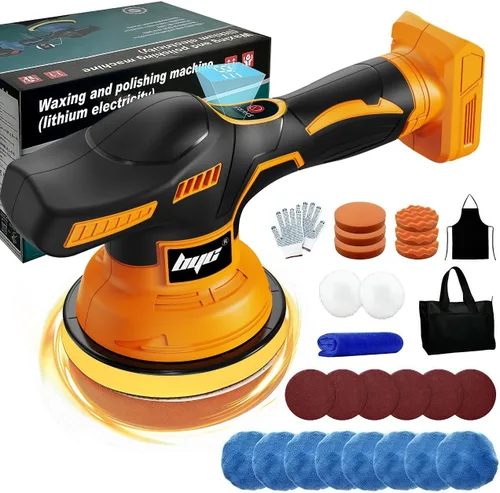 Pulidora de búfer de coche inalámbrica para batería Dewalt de 20V, kit de pulidora de búfer orbital portátil de 6 pulgadas, pulidora de coche de 8