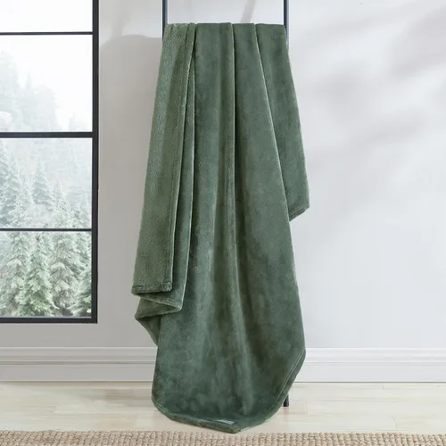Miniatura 4 de Eddie Bauer - Manta, ropa de cama reversible de sherpa súper suave y forro polar cepillado, mantas para sofá, ideal para descansar