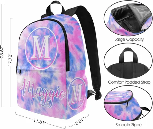 Miniatura 123 de Texto personalizado Elefante desgaste gafas mochila mochila mochila casual Daypack bolsa para mamá niñas, color86-4, Mochilas Daypack