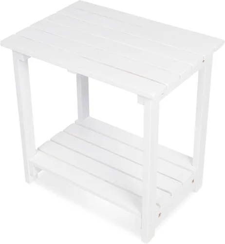 Miniatura 10 de Shine Company Providence - Mesa auxiliar rectangular de madera maciza, mesa de patio Adirondack para exteriores, color rojo chile Rojo (Chili Red)