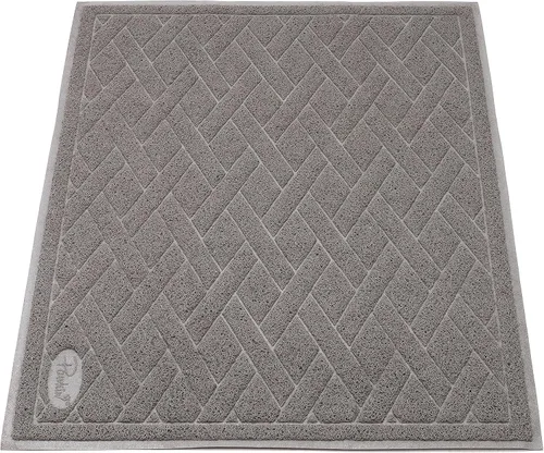 Miniatura 3 de Pawkin Tapete de arena para gatos, Jumbo XXL, 4 x 3 pies, se adapta a dos cajas de arena o cobertura adicional para una caja, gris