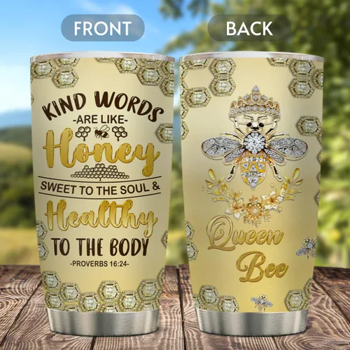 Miniatura 4 de winorax Vaso de abeja, regalos para mujeres y niñas, vasos de abejas reina, estilo de dibujo, vasos de acero inoxidable, taza de viaje para café, 20