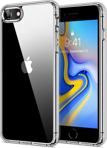 Miniatura 17 de HOOMIL Funda para iPhone 7 Plus/iPhone 8 Plus de 5.5 pulgadas, no amarillea, protección contra caídas, cubierta trasera dura transparente