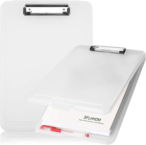 Miniatura 8 de Portapapeles con almacenamiento, portapapeles de almacenamiento con clip, portapapeles plegables para enfermeras, para papeles de 8.5x11, estuches
