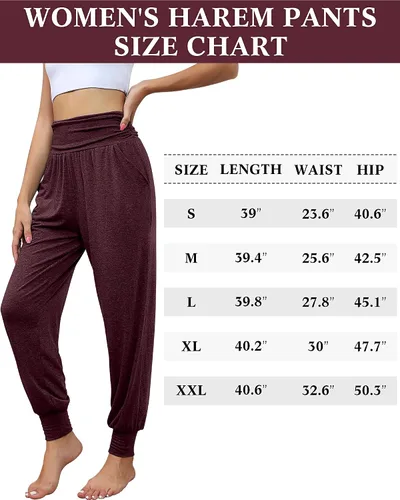 Miniatura 7 de Paquete de 2 pantalones deportivos de yoga para mujer, cómodos pantalones deportivos con bolsillos, casuales, holgados, cómodos, de cintura alta