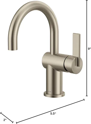 Miniatura 10 de Moen Cia 6221EWBN - Grifo de lavabo de baño de níquel cepillado Motionsense Wave sin contacto de una sola manija, 6221EWBN