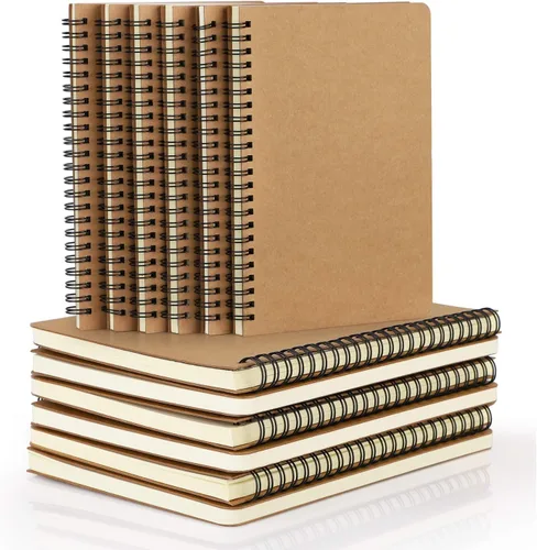 Miniatura 18 de EUSOAR - Cuaderno con espiral rayado, tamaño A5, paquete de 24 de 5.5" x 8.3", 120 páginas, cuaderno universitario con rayas, cuaderno de viaje