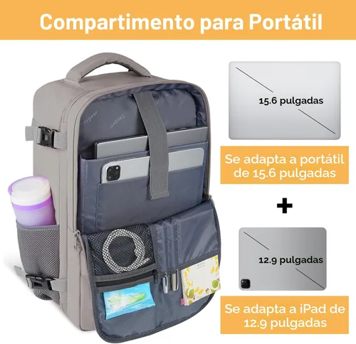 Miniatura 6 de Taygeer Mochila Bolso para Laptop para Mujeres, Mochila para Artículos Esenciales Universitarios con Compartimento para Laptop de 15.6 pulgadas
