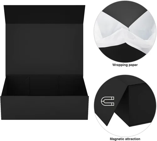 Miniatura 5 de HavrePac Paquete de 4 Cajas de Regalo Grandes 35x23x11 cm Cajas de Regalo de Lujo con Tapas, Caja de Regalo con Cierre Magnético para Empaquetado