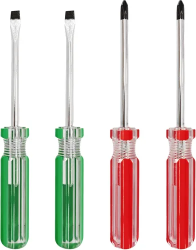 Miniatura 11 de Juego de 4 destornilladores magnéticos de 0.118 pulgadas, puntas Phillips y puntas de cabeza ranuradas con eje de acero de 3 pulgadas, herramientas