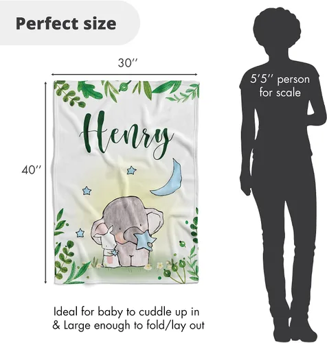Miniatura 5 de Mantas de bebé personalizadas para niños con nombre, mantas de bebé personalizadas, regalos personalizados para niño recién nacido, manta de bebé