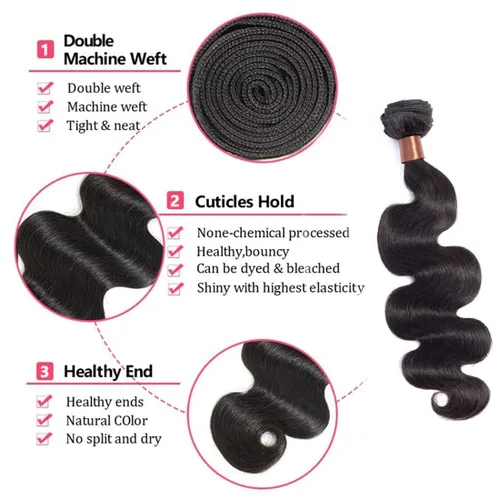 Miniatura 4 de Angie Queen 1 paquetes de cabello humano virgen sin procesar de 10 pulgadas, cabello humano ondulado y húmedo, cabello humano ondulado y natural