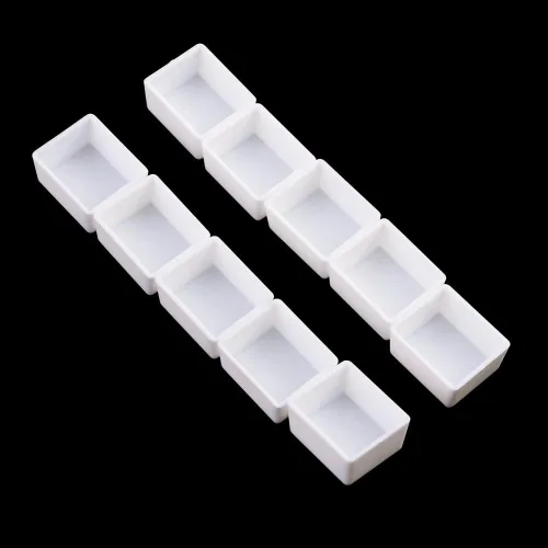 Miniatura 9 de 96 bandejas vacías de acuarela para muestras de acuarelas gouache, aceites de acuarela o pintura acrílica, estuche de estaño de viaje, paleta