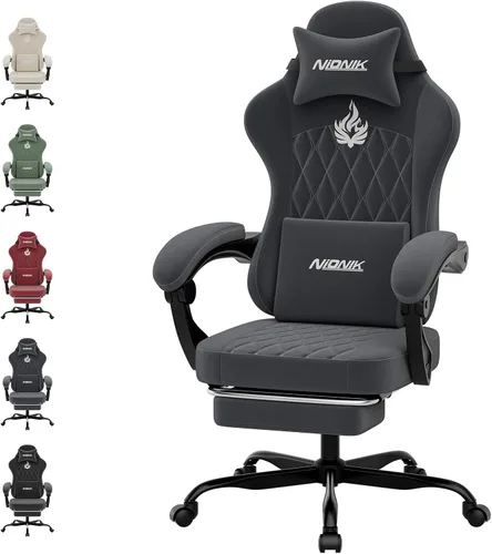Miniatura 10 de Silla ergonómica para videojuegos, sillas para videojuegos, sillas de computadora para videojuegos, sillas de jugadores para adultos, soporte lumbar
