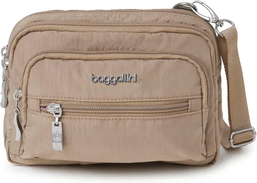 Miniatura 28 de Baggallini Bolsa cruzada pequeña con triple cremallera para mujer, 8 x 6 pulgadas, ligera, convertible