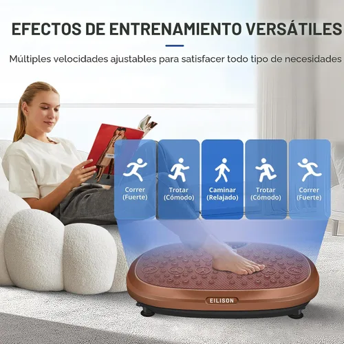 Miniatura 6 de EILISON FitMaxx 3D XL Vibration Plate Exercise Machine - Whole Body Workout Vibration Platform w/Loop Bands - Lymphatic Drainage Machine for