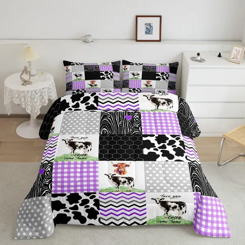 Miniatura 25 de Juego de edredón de pingüino, tamaño matrimonial, edredón de plumón de pingüino kawaii, juego de ropa de cama de animales antárticos para niños