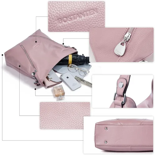 Miniatura 6 de BOSTANTEN Bolso de cuero para mujer, diseño de bolsos de hombro, Hobo