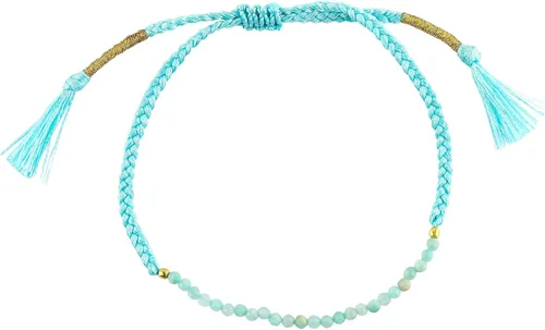 Miniatura 46 de Thecraftman - Pulsera trenzada de cuentas naturales, cristales energéticos, regalo para ella, pulsera de protección de hilo trenzado de mano