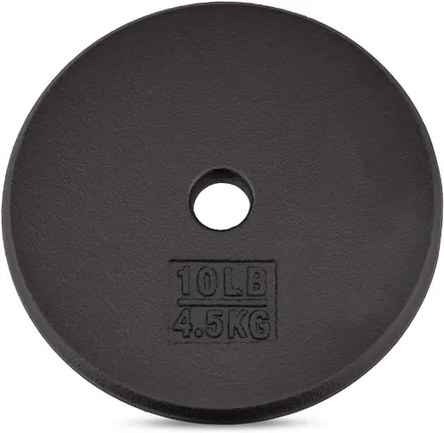Yes4All Standard Weight Plates, 1-Inch Cast Iron Barbell Weights, Wide Range 5–50 LB, Ideal for Strength Training & Workout Routine, Available in